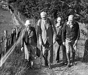 Photo of TA Leonard walking in Conwy
