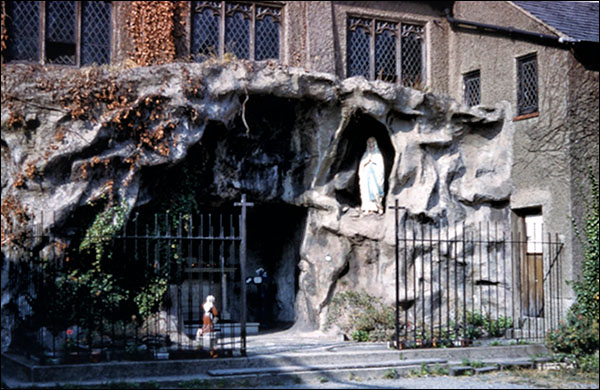 Photo of Lourdes grotto in Conwy c.1960s