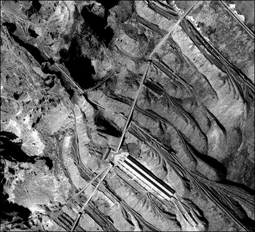Aerial photo of C4 incline and mill in 1946