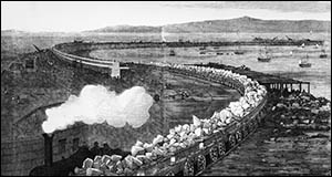Drawing of Holyhead Breakwater railway