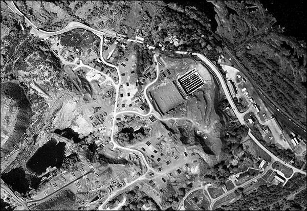 Aerial photo of Llanberis bomb store site in 1946