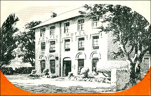 Drawing of Castle Hotel from 1940s Ind Coope leaflet
