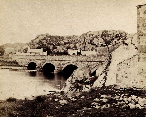 Old photo of Pont Pen y Llyn c1860