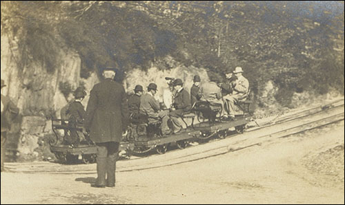 Photo of royal party on incline at Llanberis Photo of royal party on incline at Llanberis