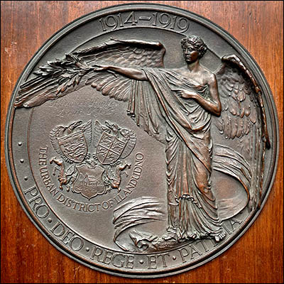 Photo of Darrell Hughes' death plaque from Llandudno council