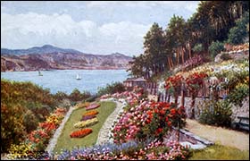 Old postcard of Haulfre Gardens