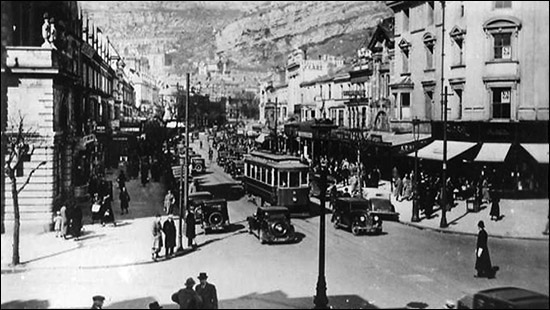 Photo of tram passing Swiss Cafe