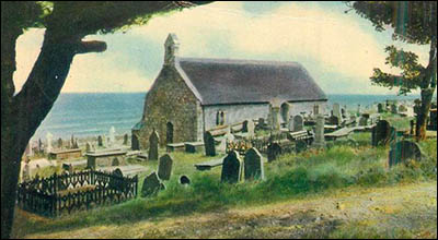 Old postcard of St Tudno's Churchyard