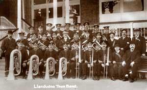 Old photo of Llandudno town band