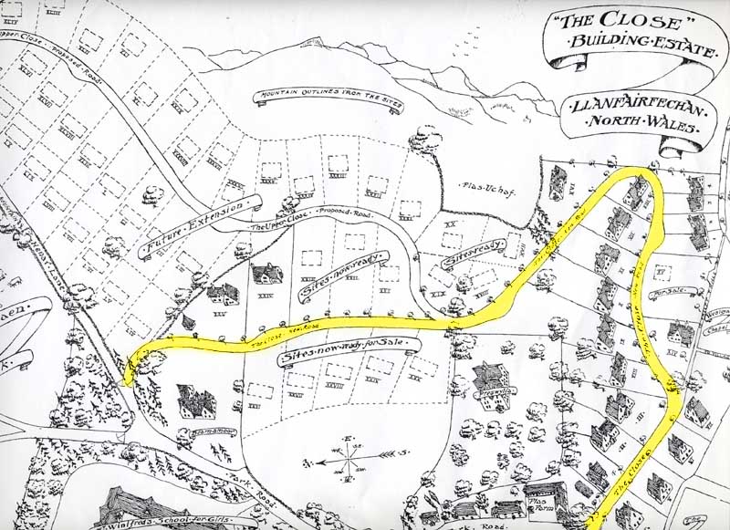 Old map of The Close