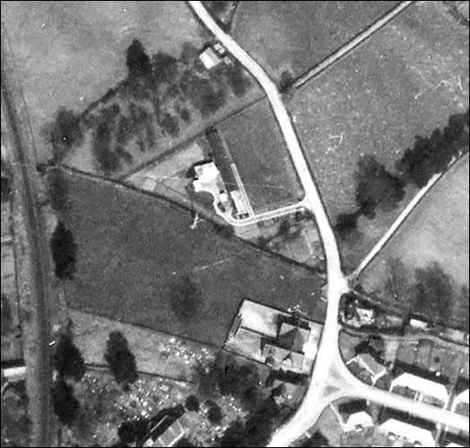 Aerial photo of Llanrwst PoW camp in 1947