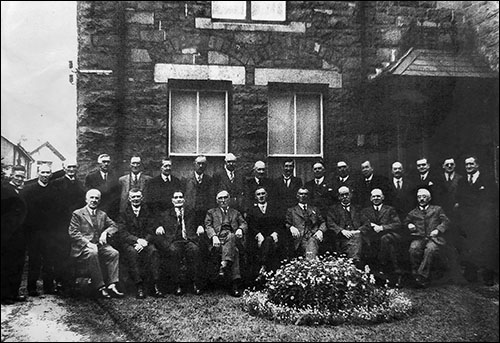 Photo of Llanrwst workhouse guardians in 1938
