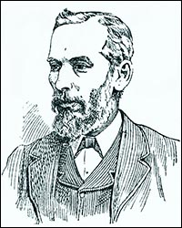 Drawing of novelist Daniel Owen