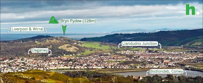 View east from conwy mountain
