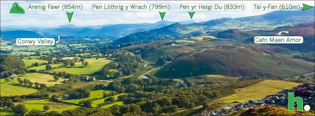 view south from conwy mountain