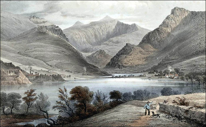 Picture of Nantlle Lower Lake in 1854