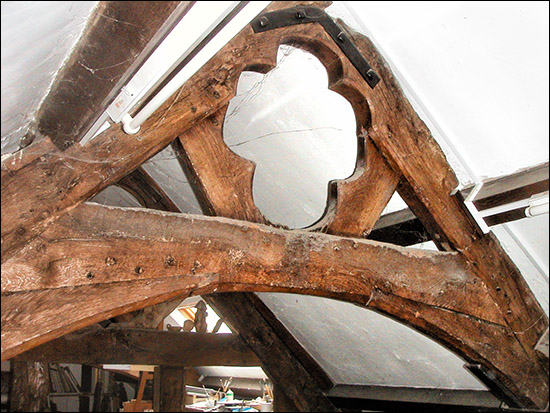 Photo of old rafters in Ty Mawr, Nantlle