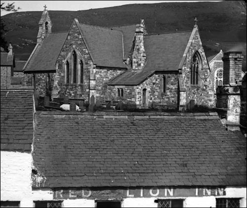 Photo of Penmachno church circa 1875