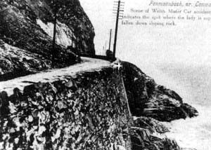 Old postcard showing site of Violet's leap