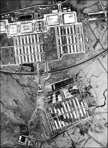 Aerial photo of HMS Glendower, Pwllheli, in 1942