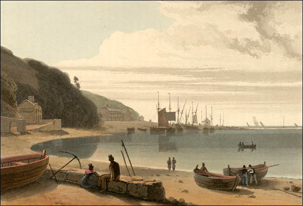 Drawing of Red Wharf Bay in 1813