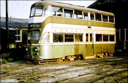 Old photo of Rhos-on-Sea tram depot