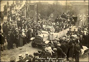 Photo of Belgian refugees arrival in Rhyl