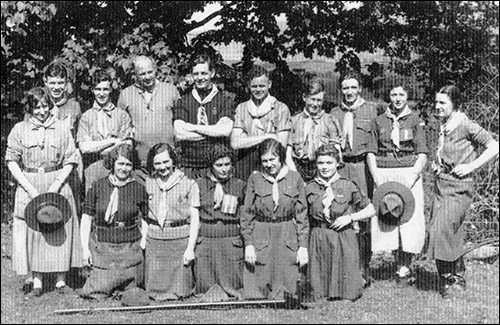 Scout leaders training at Rowen camp in 1936
