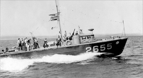 Photo of rescue launch before D Day