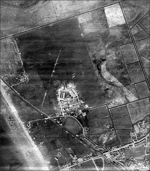 Aerial view of Tywyn airfield site in 1946