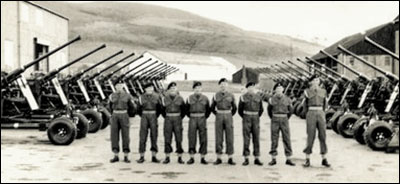 Old photo of gunners at Tonfanau camp