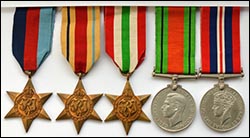 Photo of medals of Wynne Williams of Bwlchgwyn