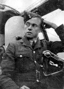 Photo of Oliver Holland in plane