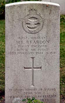Photo of Harold Reardon's grave