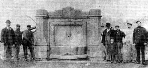 old photo of memorial fountain