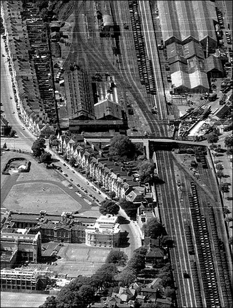 Site of future Cathays railway station in 1956